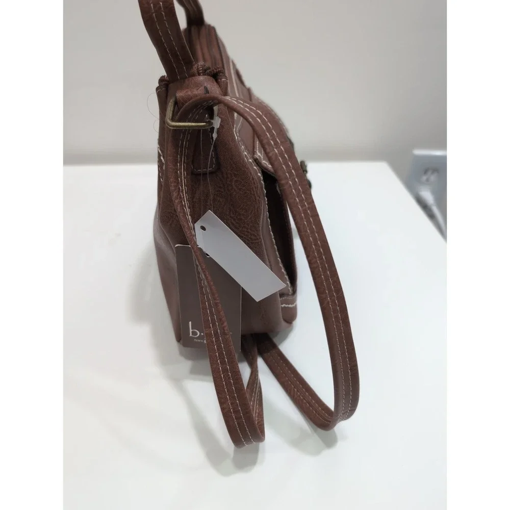 New‎ BOC Born Original Concept Vegan Leather Brown Handbag Purse Boho Hippie
